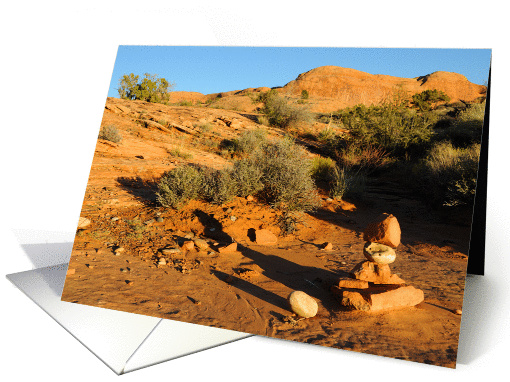 Cairn Along a Desert Southwest Trail card (908796)