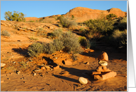 Cairn Along a Desert Southwest Trail card