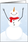 Joyous Snowman Christmas card