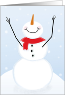 Joyous Snowman Christmas card