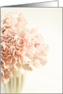 Pink Carnation in Vase, Dreamy Pastels card