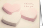 Valentine’s Day Card with Pastel Hearts, Valentine, I love you card