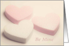 Valentine’s Day Card with Pastel Hearts, Be Mine card