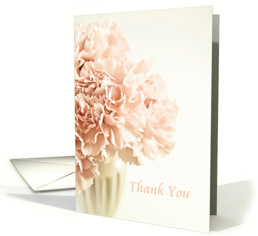 Thank You, Pink Carnation, Dreamy Pastel card (886439)