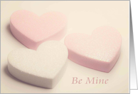 Valentine’s Day Card with Pastel Hearts, Be Mine card