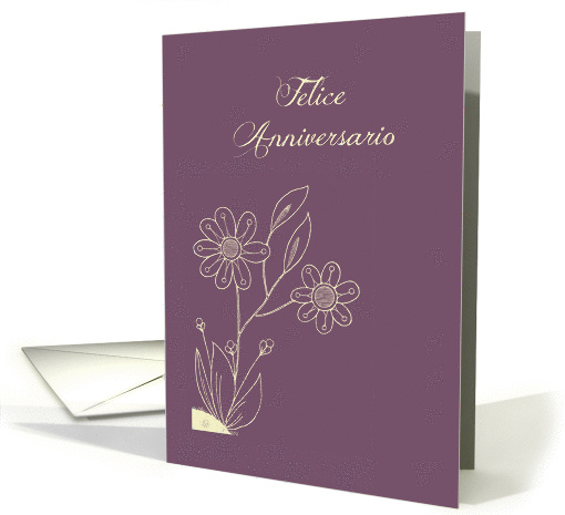 Felice Anniversario amore mia, Happy Anniversary to my wife card