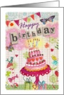Happy Birthday Mom - Birthday Cake card