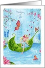 Thinking of You - I love you Leaf Boat Fantasy card