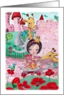 Happy Birthday - Princess drinking tea card