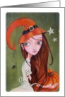 Happy Halloween - Witch with pumkin card