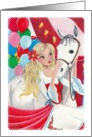 Happy Birthday - Circus Girl with Horse card