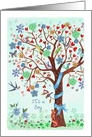 Congratulations - Its a boy - tree card