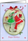 Christmas - Happy Holidays - Santa in Love card