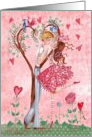 Valentines Day . Girl and Boy in love card
