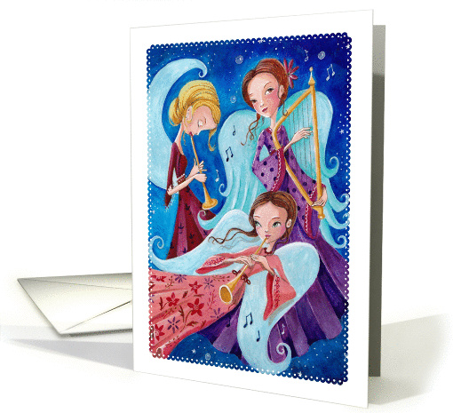 Merry Christmas - Angels music card (1163854)