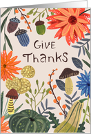 Thanksgiving Give Thanks Autumn Harvest card