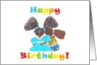 Birthday Card for African-American Girl Best Friends card