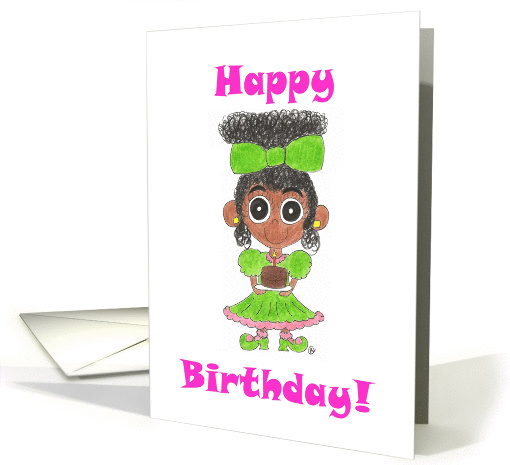Birthday Card for African-American Girls card (889920)