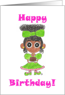 Birthday Card for African-American Girls card