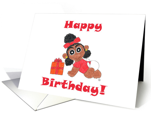 Birthday Card for African-American Girl card (891849)