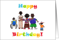Birthday Card for African-American Best Boy Friends card