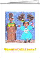 Graduation Card for African-American Girls card