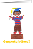 Graduation Card for African-American Boys card