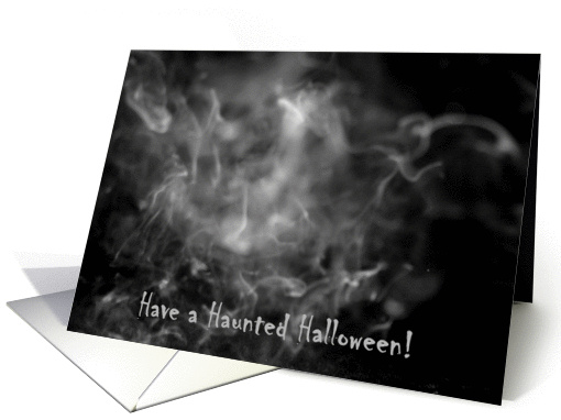 Haunted Halloween Card - Smoke Skull card (890726)