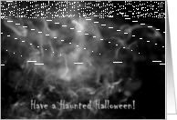 Haunted Halloween Card - Smoke Skull card