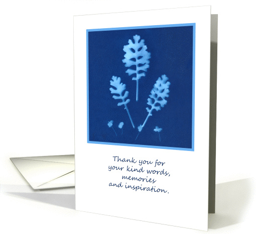 Blue Plant Sun Print Thank You card (1305180)