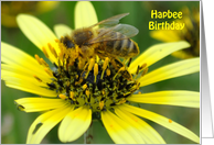 Happy Birthday - Flower & Bee card
