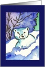 Little polar bear, blank inside card