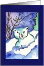 Little polar bear holiday card