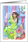 Thinking of you - fantasy mermaid card