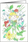 Thinking of You - Butterfly Fairy Girl card