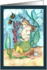 Mermaid Mother and sleeping merchild card