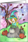 Toil and Trouble Halloween Witch Card