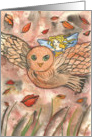 Mabon Blessings Fairy and Owl card