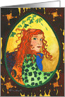 Blank Card - Brigid the Irish goddess of the sun and fire card