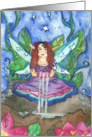 Lotus Magic Fairy Happy Birthday card