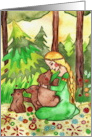 Forest Goddess Happy Birthday card