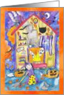 Witch House Happy Halloween card