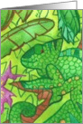 Smiling Chameleon Thinking Of You card