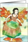 Autumn fairy fantasy card