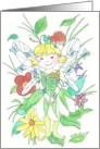 Butterfly fairy girl Card