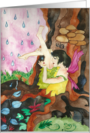 Raindrop fairy fantasy Card