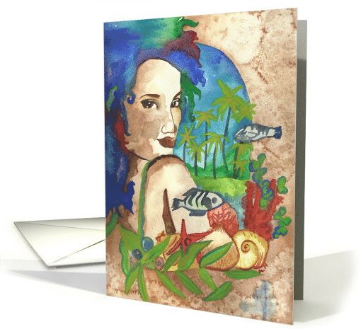 Calypso Sea Goddess Blank Greeting card (1117552)