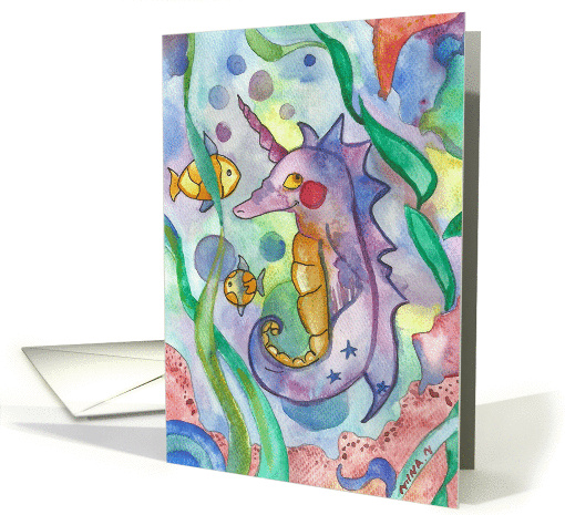 Seahorse blank card (1126450)