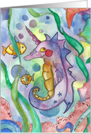 Seahorse blank Card