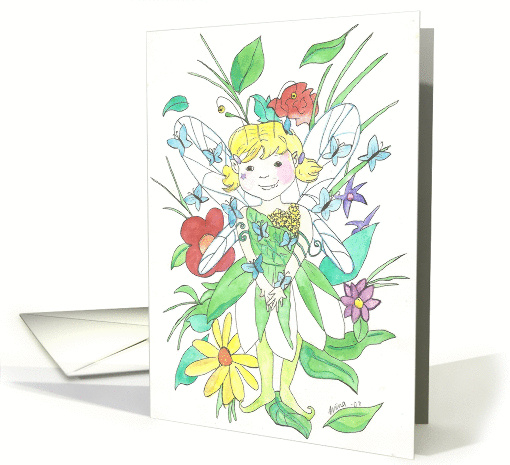 Thinking of You - Butterfly Fairy Girl card (1426144)